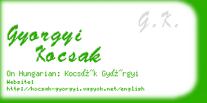 gyorgyi kocsak business card